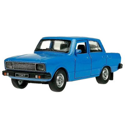 Машина металлическая инерционная АЗЛК Москвич-2140SL 12.5 см Технопарк AZLK2140M-12-BU 1